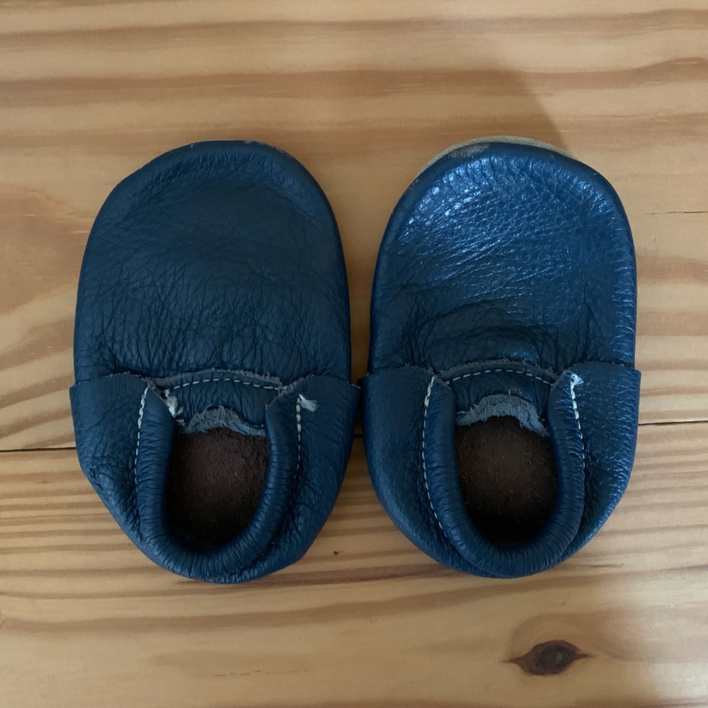 Petit mou leather baby shoes